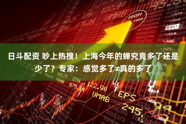 日斗配资 吵上热搜！上海今年的蝉究竟多了还是少了？专家：感觉多了≠真的多了