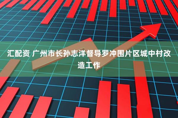 汇配资 广州市长孙志洋督导罗冲围片区城中村改造工作